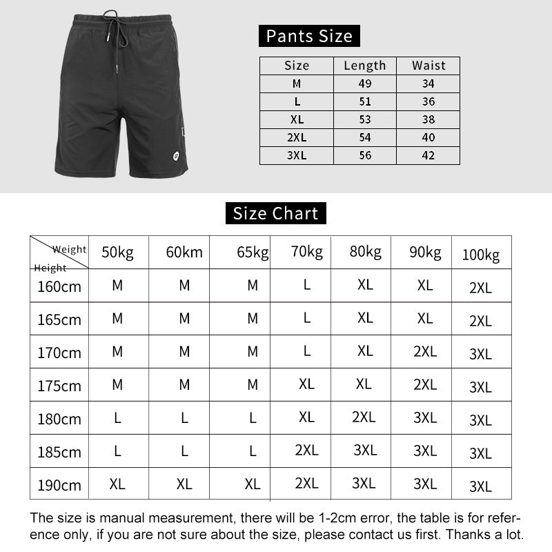 Pantalones Cortos Deportivos de Fitness ROCKBROS para Hombre