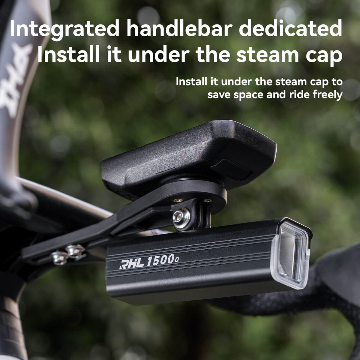 ROCKBROS Bicycle Computer Stand Handlebar Extension Bracket featuring versatile compatibility with bike computers and an integrated GoPro adapter for capturing cycling moments.