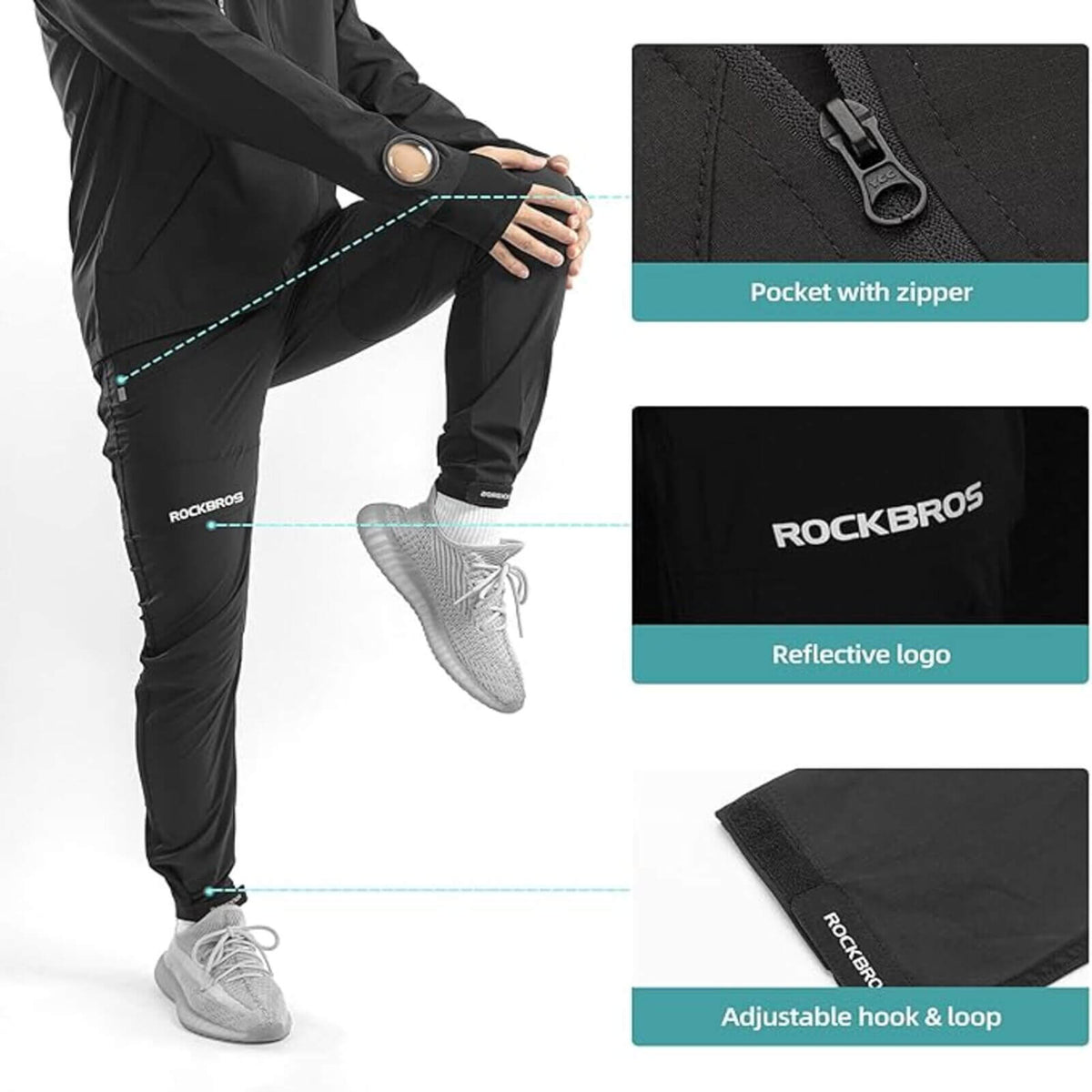 ROCKBROS 2-in-1 Cycling Trousers with Quick-Dry Padding - Convertible & Breathable Bike Pants