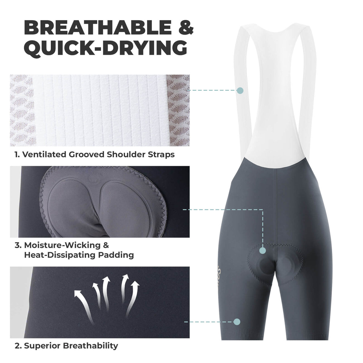 ROCKBROS DOLOMITI Pads Men’s Cycling Bib Shorts