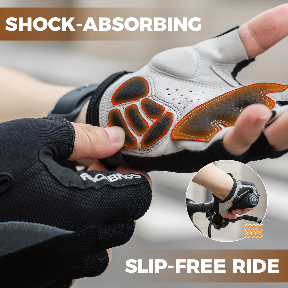 ROCKBROS Half-Finger Gel Padded Cycling Gloves ¨C Grip & Comfort for Summer Rides!