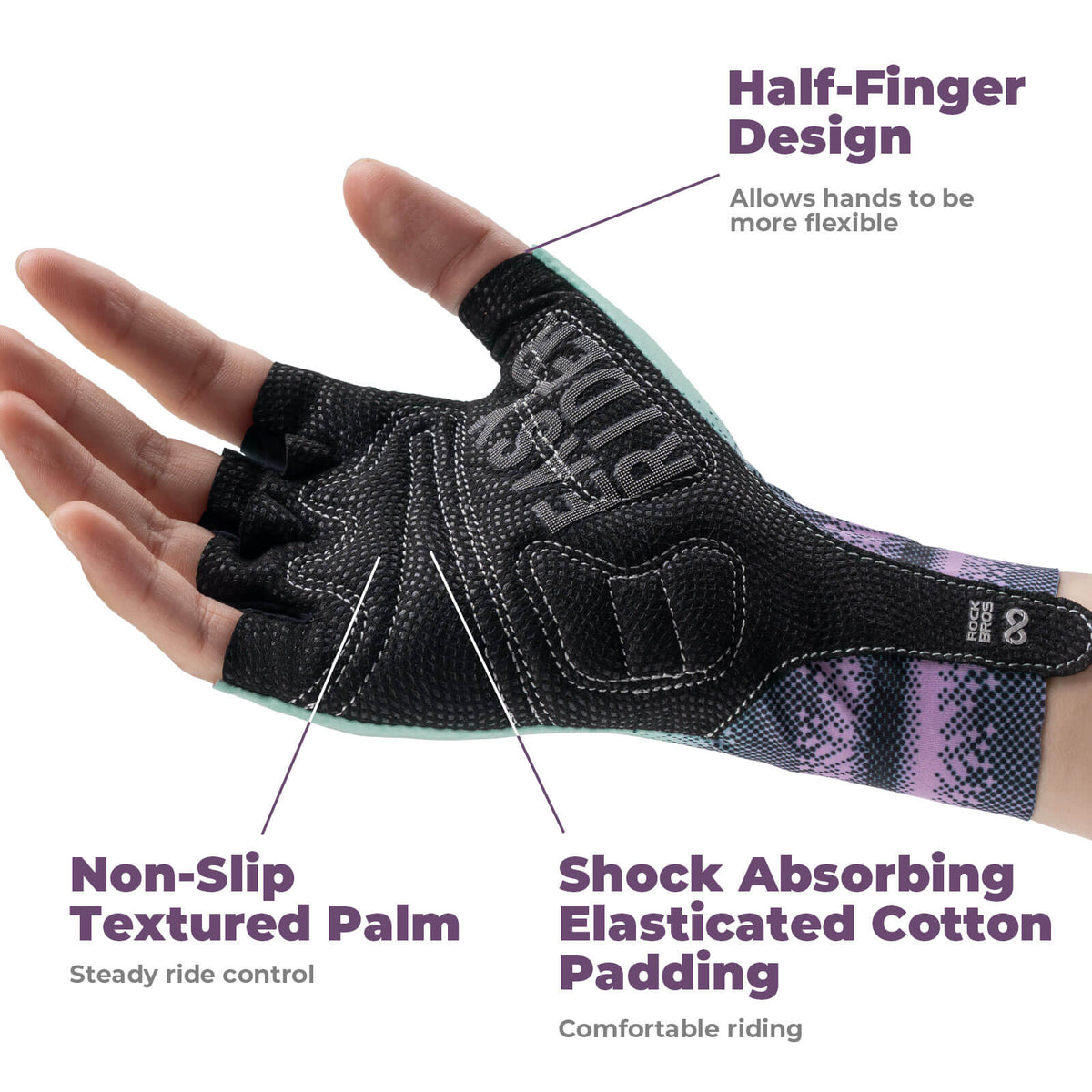 ROCKBROS Gradient Cycling Gloves ¨C Ride in Color, Grip Like a Pro!