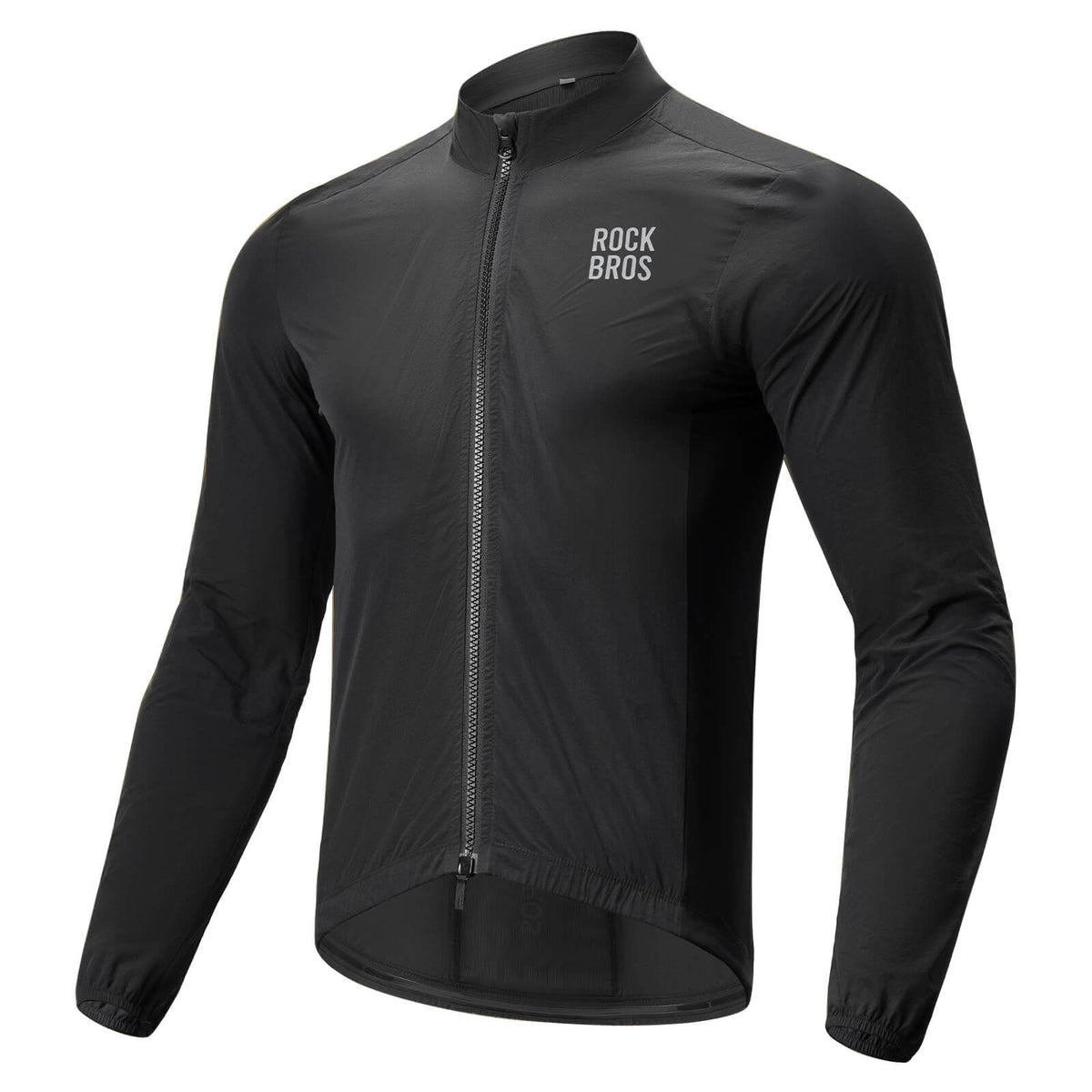 ROCKBROS Long-Sleeve Cycling Windbreaker Jacket – Ultimate Weather Protection! #Color_Black