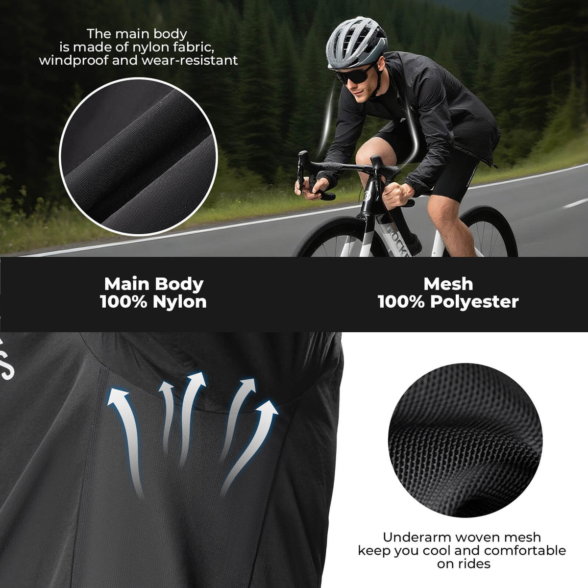 ROCKBROS Long-Sleeve Cycling Windbreaker Jacket – Ultimate Weather Protection!