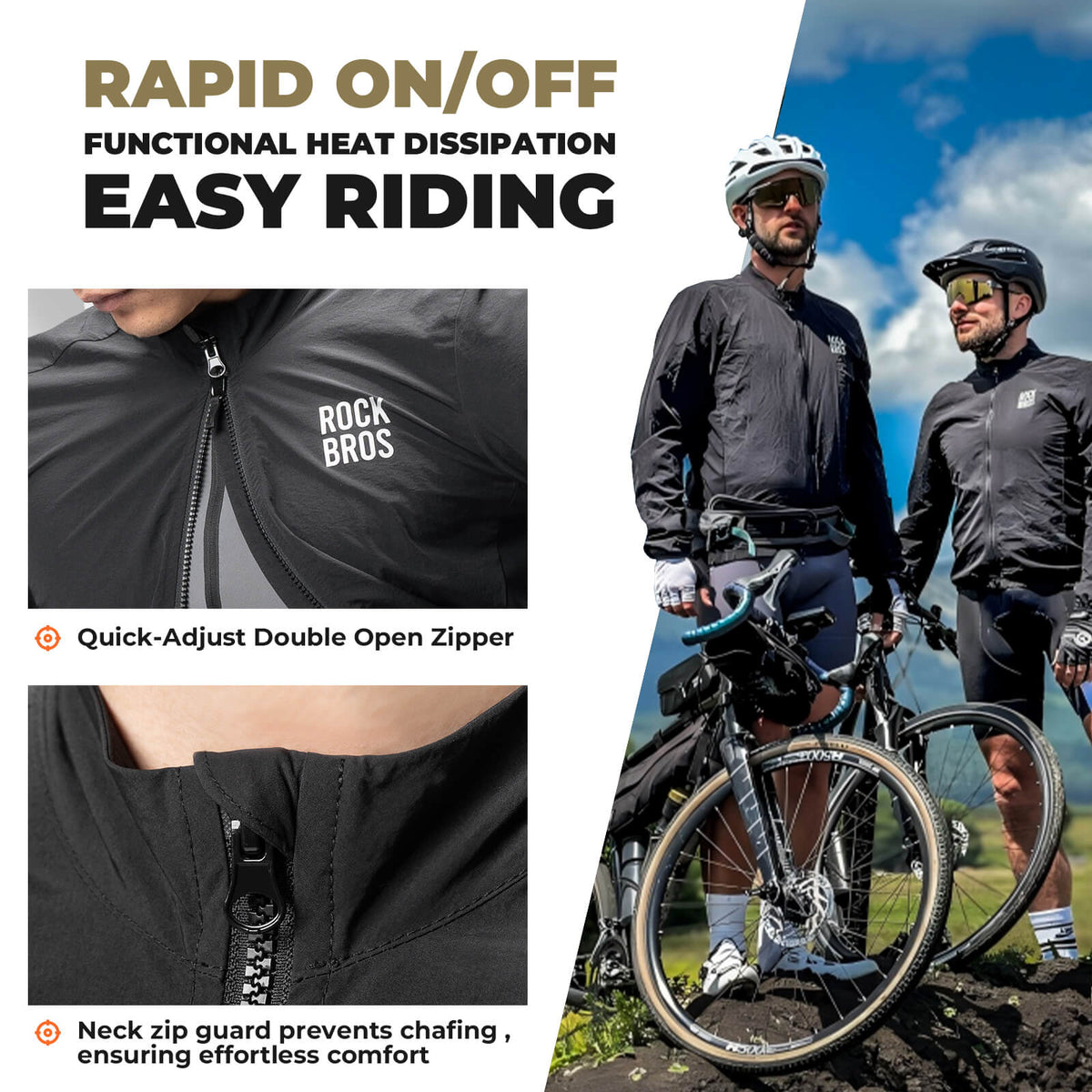 ROCKBROS Long-Sleeve Cycling Windbreaker Jacket – Ultimate Weather Protection!