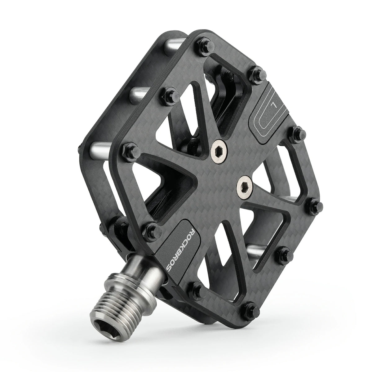 ROCKBROS-carbon-fiber-bike-pedals-lightweight-3-bearing,-non-slip-9/16"-wide-flat