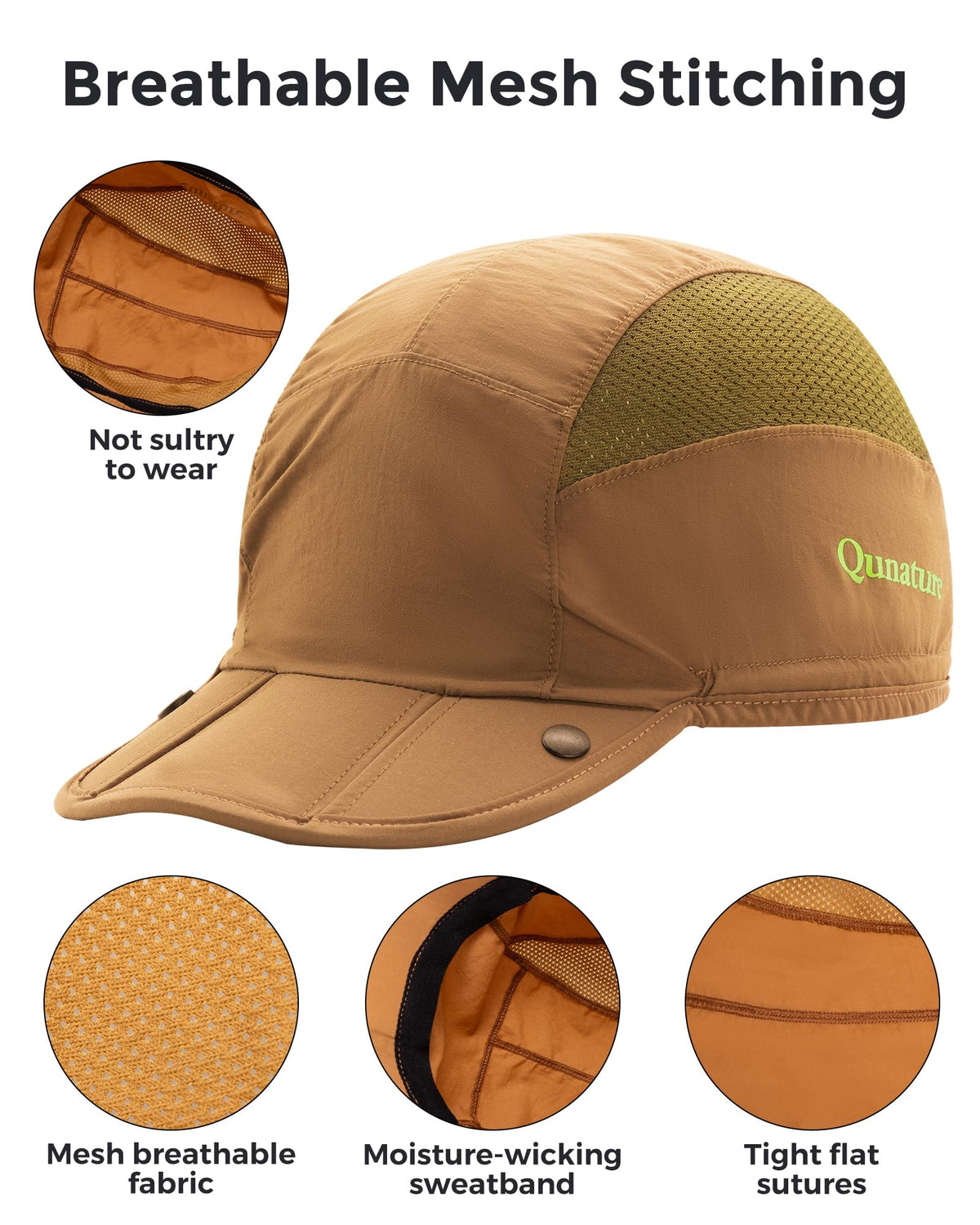 Lightweight running cap with foldable design