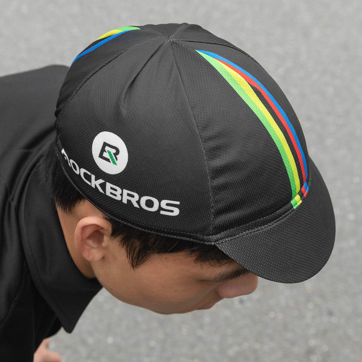 ROCKBROS Cycling Cap Sun Visor Ployester Breathable Rainbow Hat for Men Women - ROCKBROS