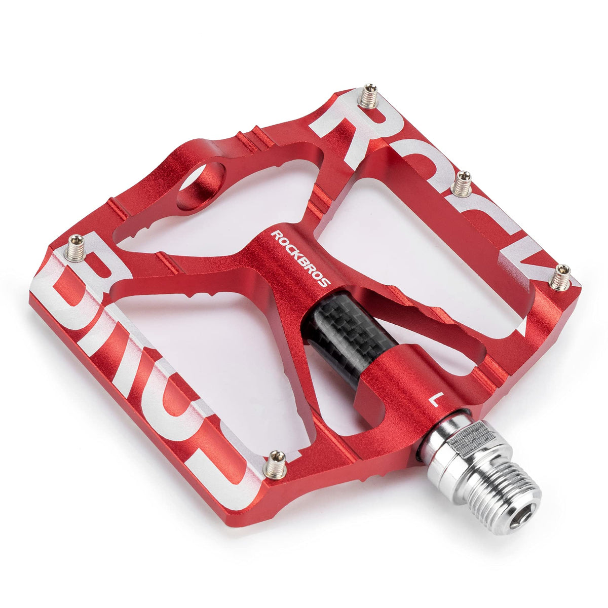 ROCKBROS Mountain Bike Pedals MTB BMX Pedals CNC Non-Slip Lightweight Aluminum Alloy Bicycle Pedals 9/16" - ROCKBROS