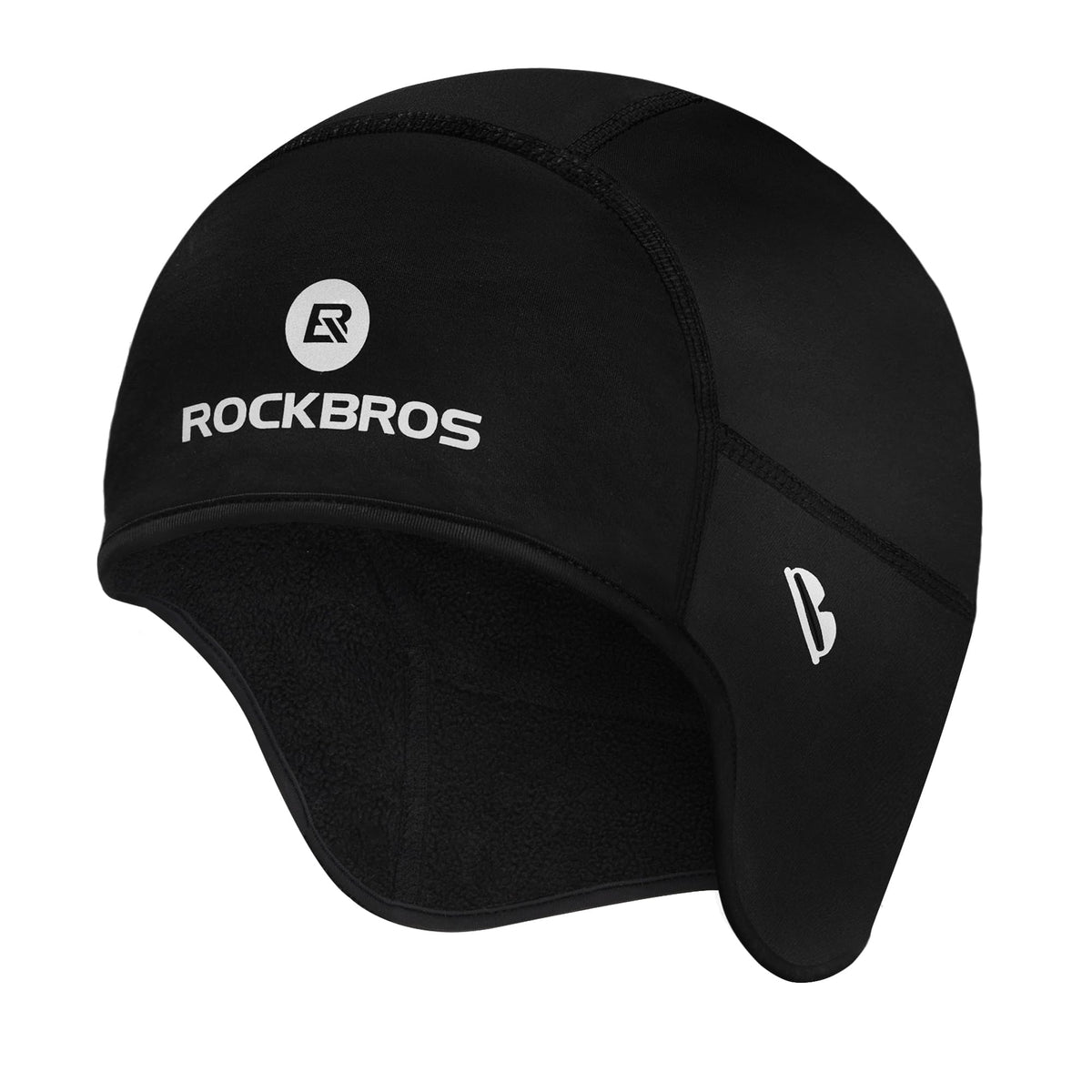 ROCKBROS Winter Skull Cap Helmet Liner, Thermal Cycling Beanie with Glasses Holes