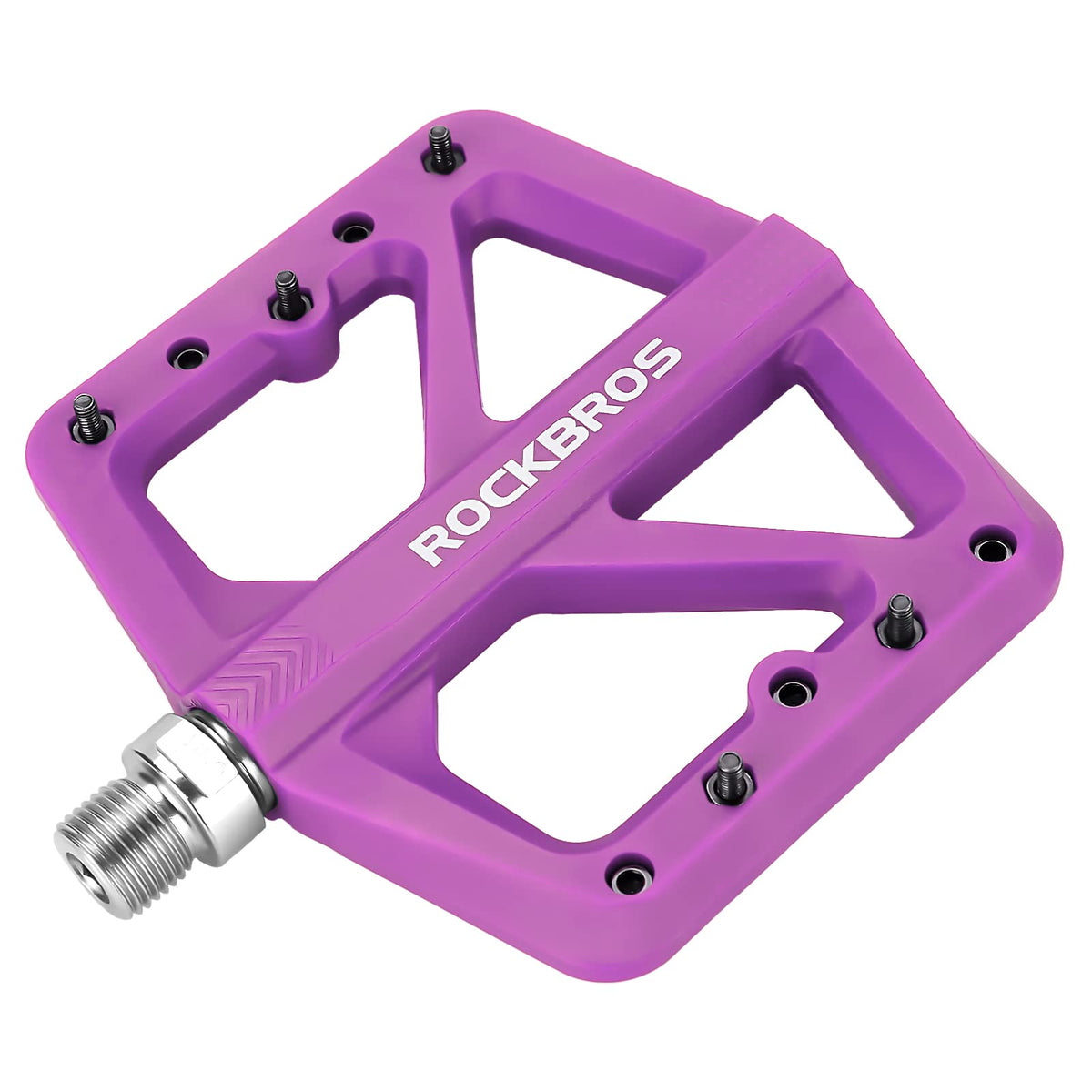 ROCKBROS Mountain Bike Pedals Lightweight Nylon DU Bearing 9/16" MTB Flat Bike Pedals - ROCKBROS