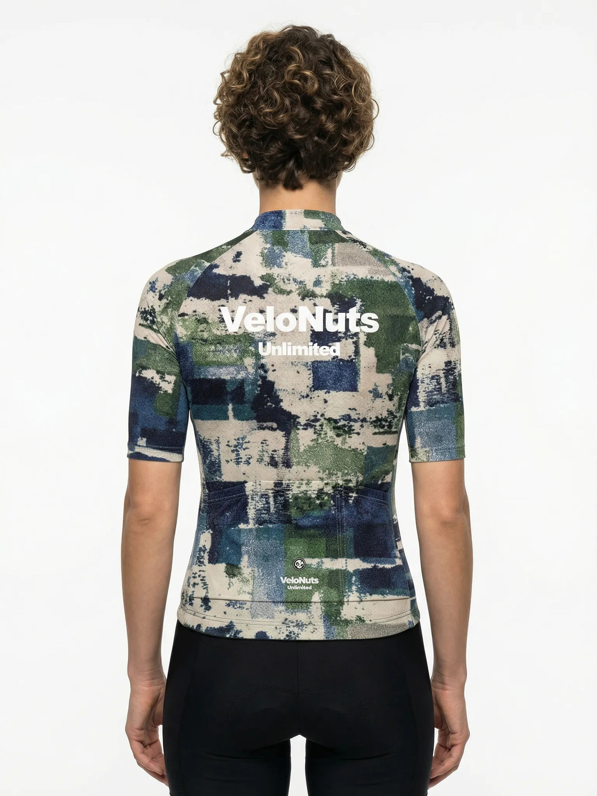 Women's Cycling Jersey Terrain Blocks#Type_Moss Stone Blocks