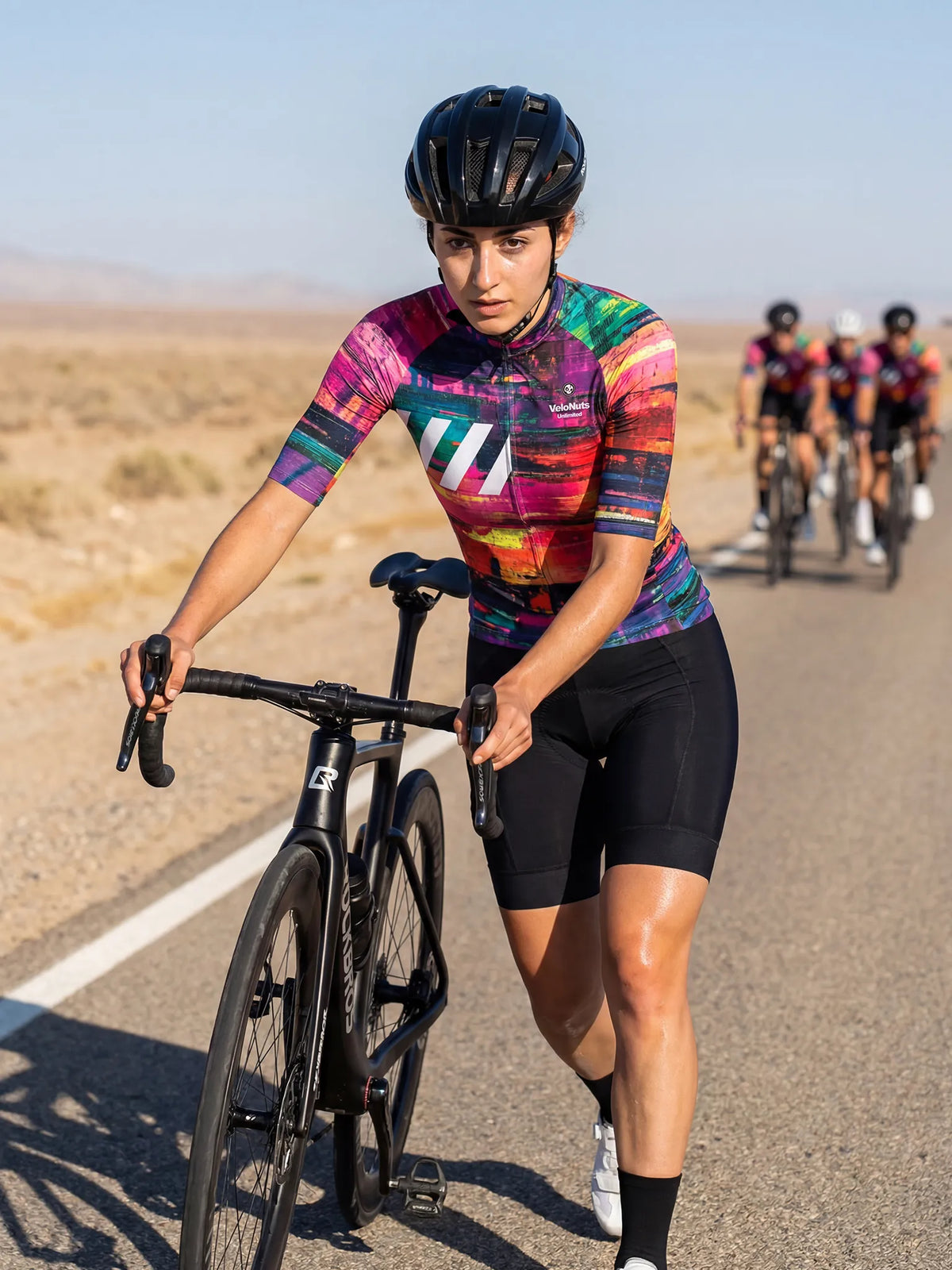 Women's Cycling Jersey Pixel Riot#Type_Neon Glitch