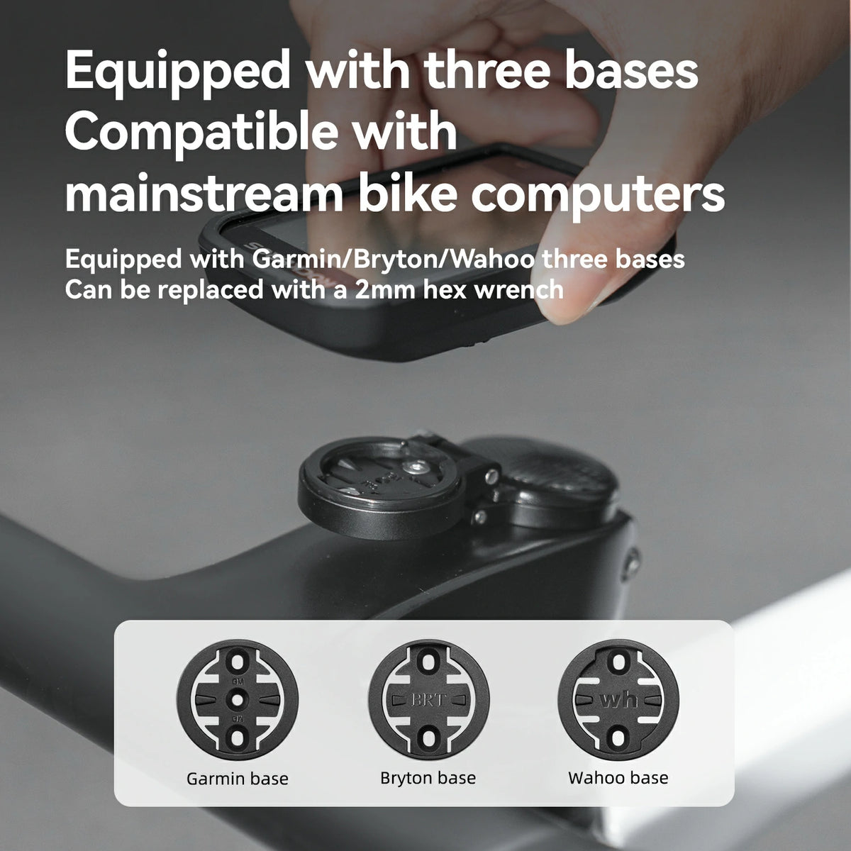Top view bike computer mount