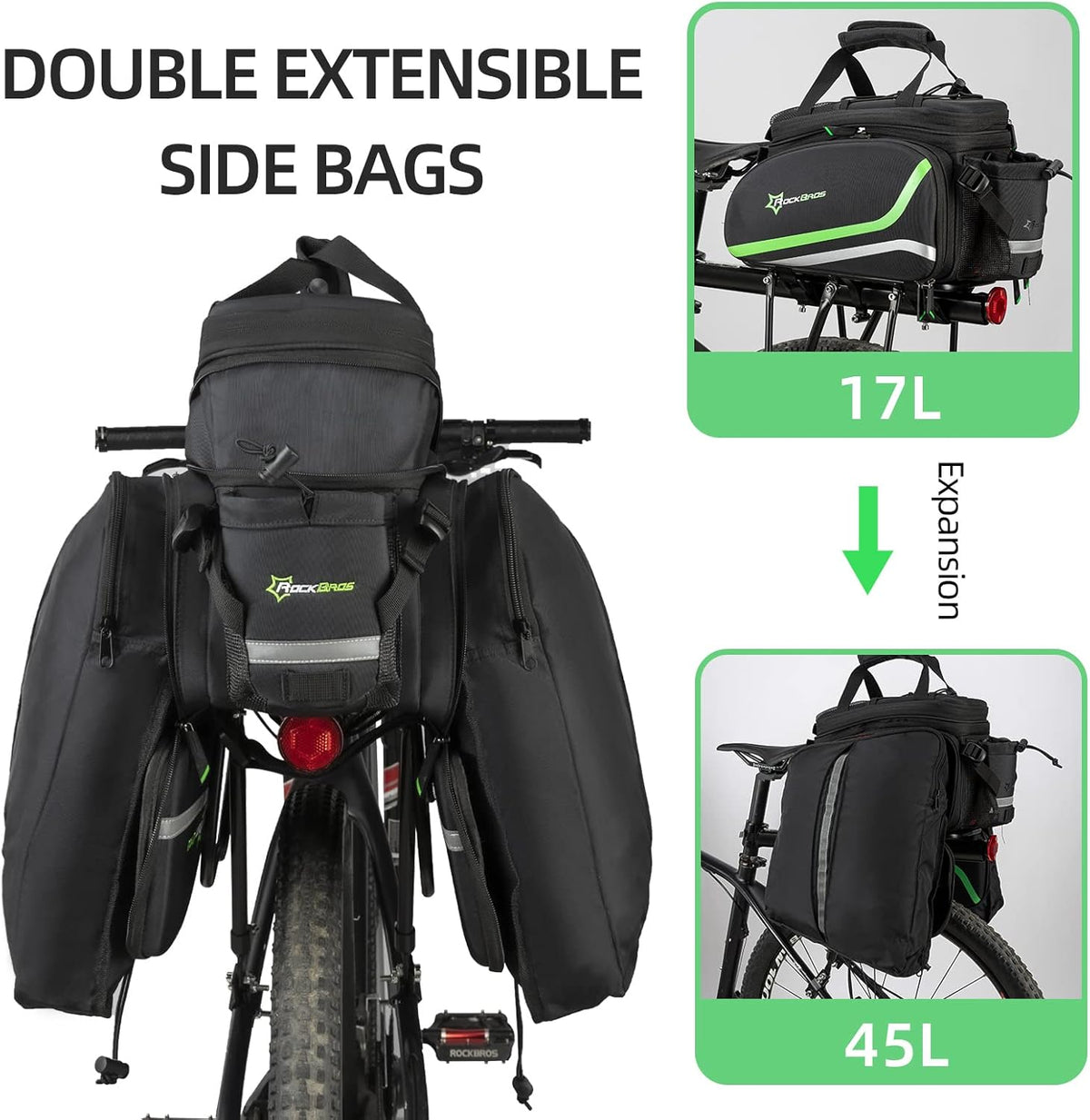 large capacity bike panniers