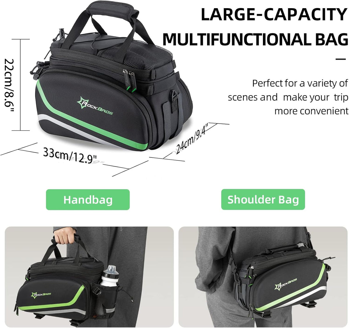 cycling rear rack pannier bag