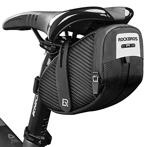 Bolsa para sillín de bicicleta con correa, paquete en cuña para ciclismo 0,75 L