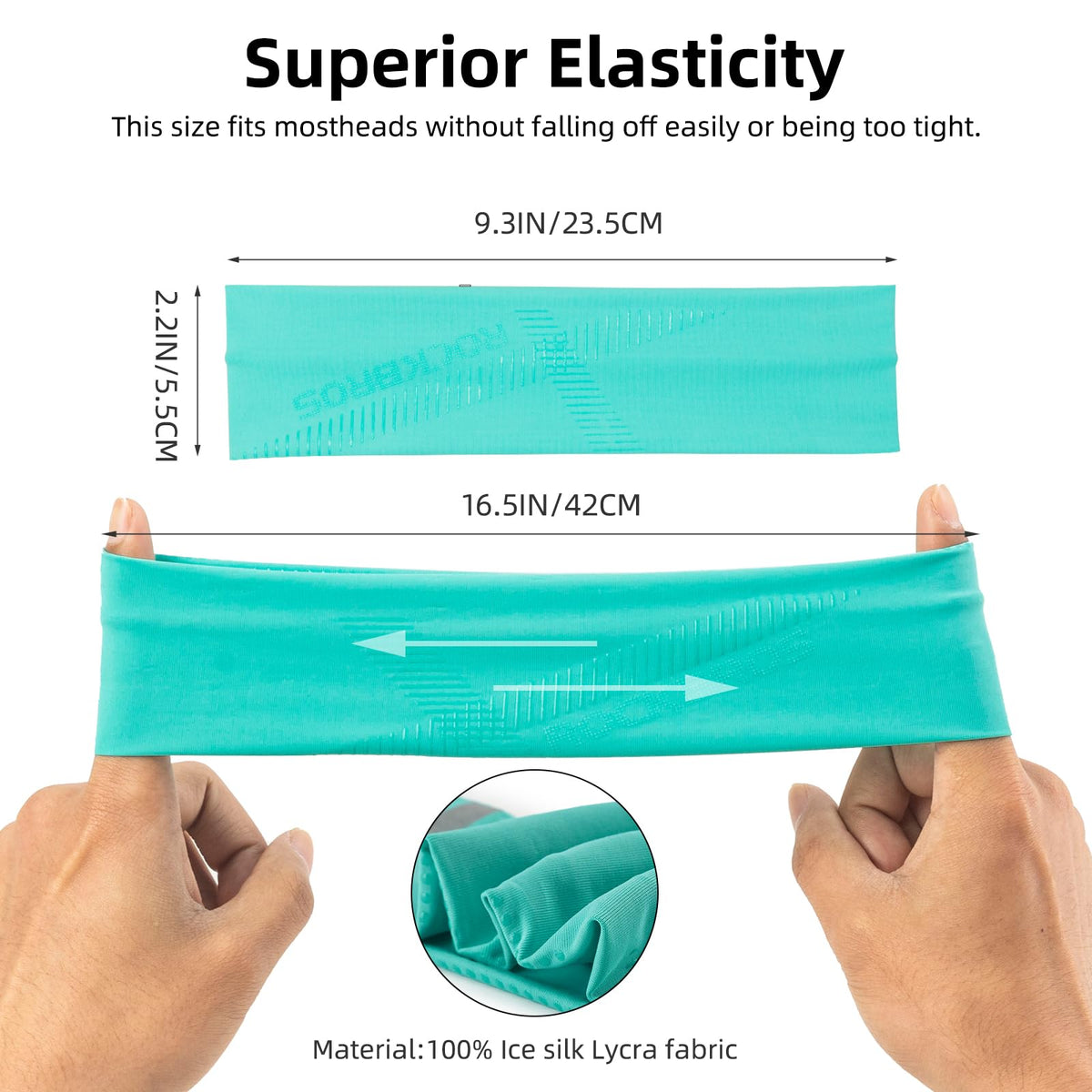 ROCKBROS Elastic Non-Slip Headband for Men Women Soft Sweatband for Running, Yoga Workouts
