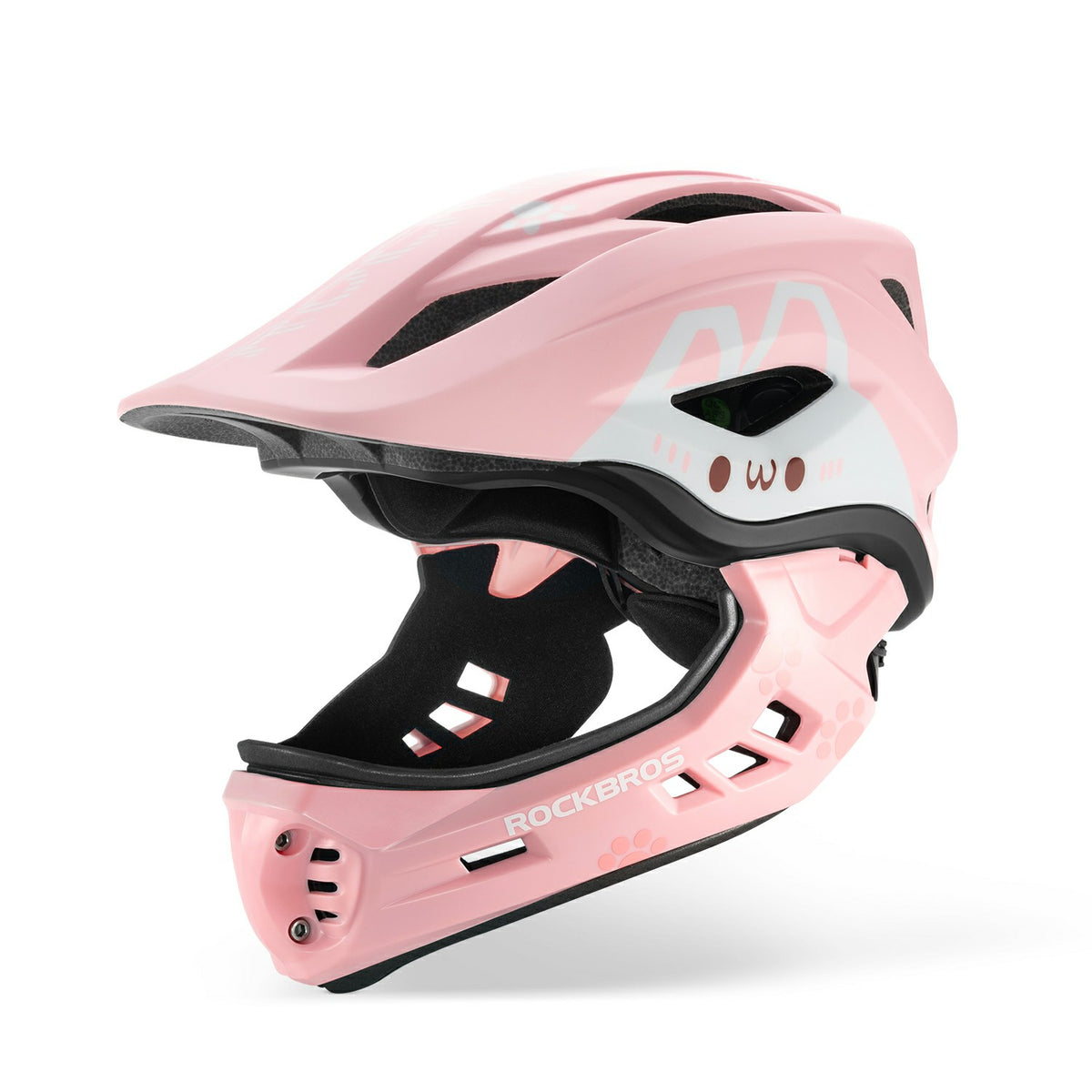 rockbros protective full helmet#color_pink