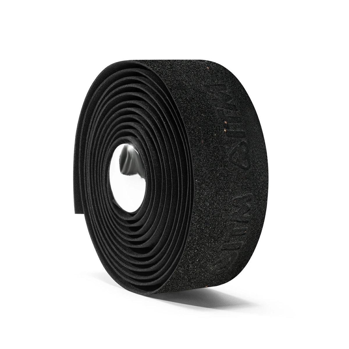 Black 2.5mm cushioned handlebar tape installed on road bike drop bars. #Color_Black
