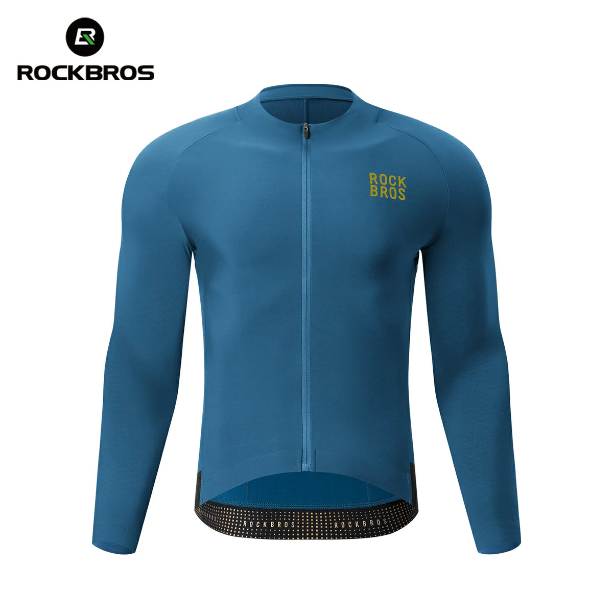 Long sleeve thermal cycling jersey for road cycling #Color_Blue