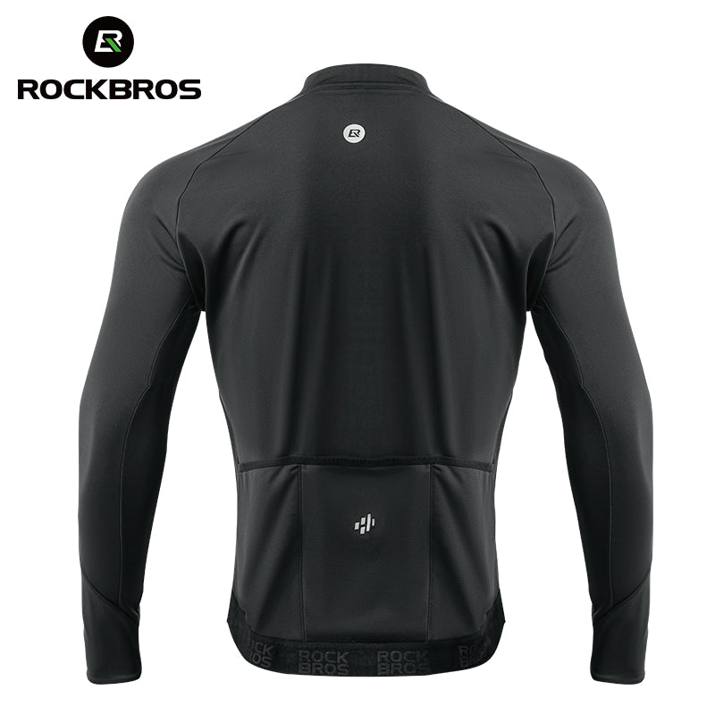 Cold-weather cycling top with 3D fit and breathable thermal fleece