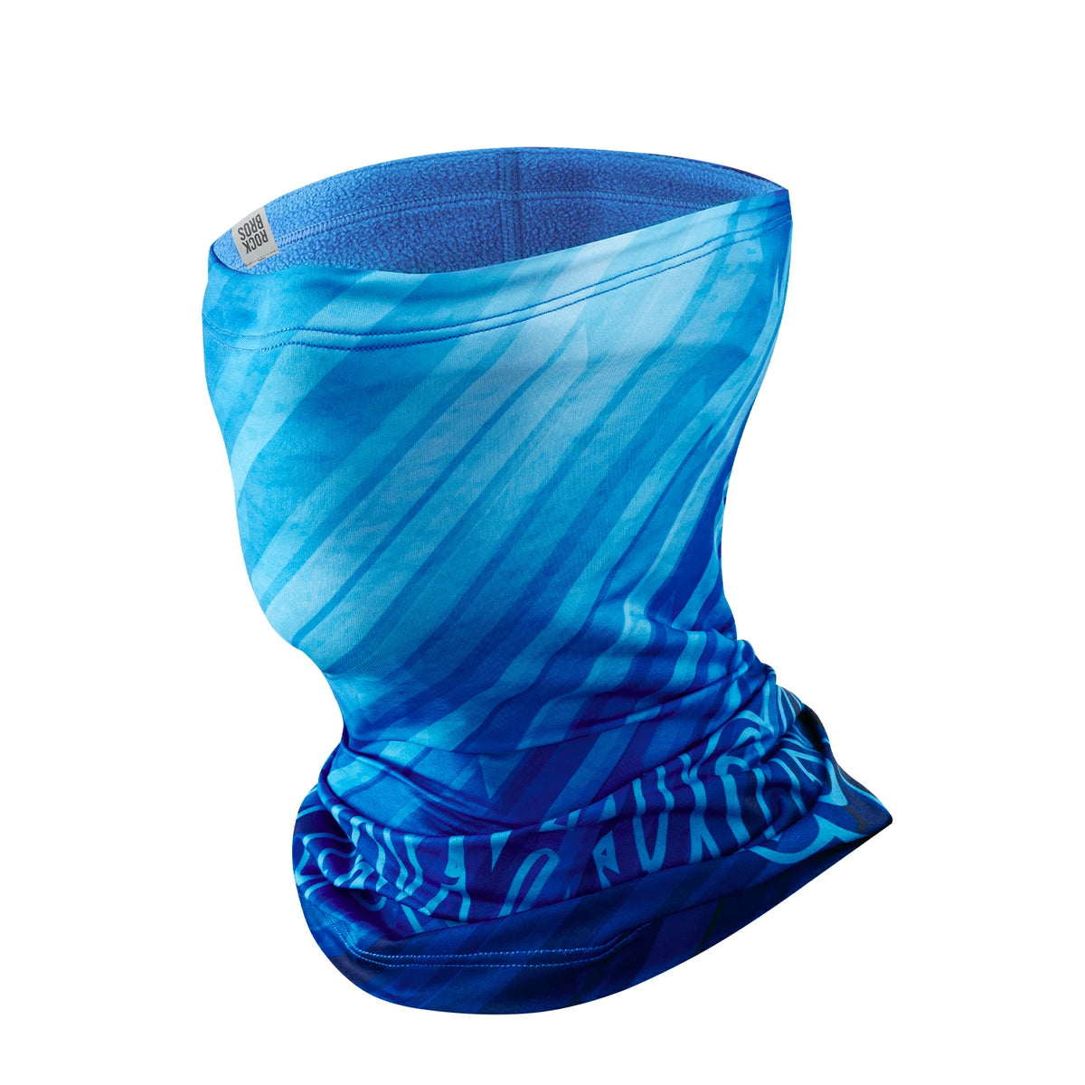 Blue patterned neck gaiter on a white background #Color_Blue Color_None