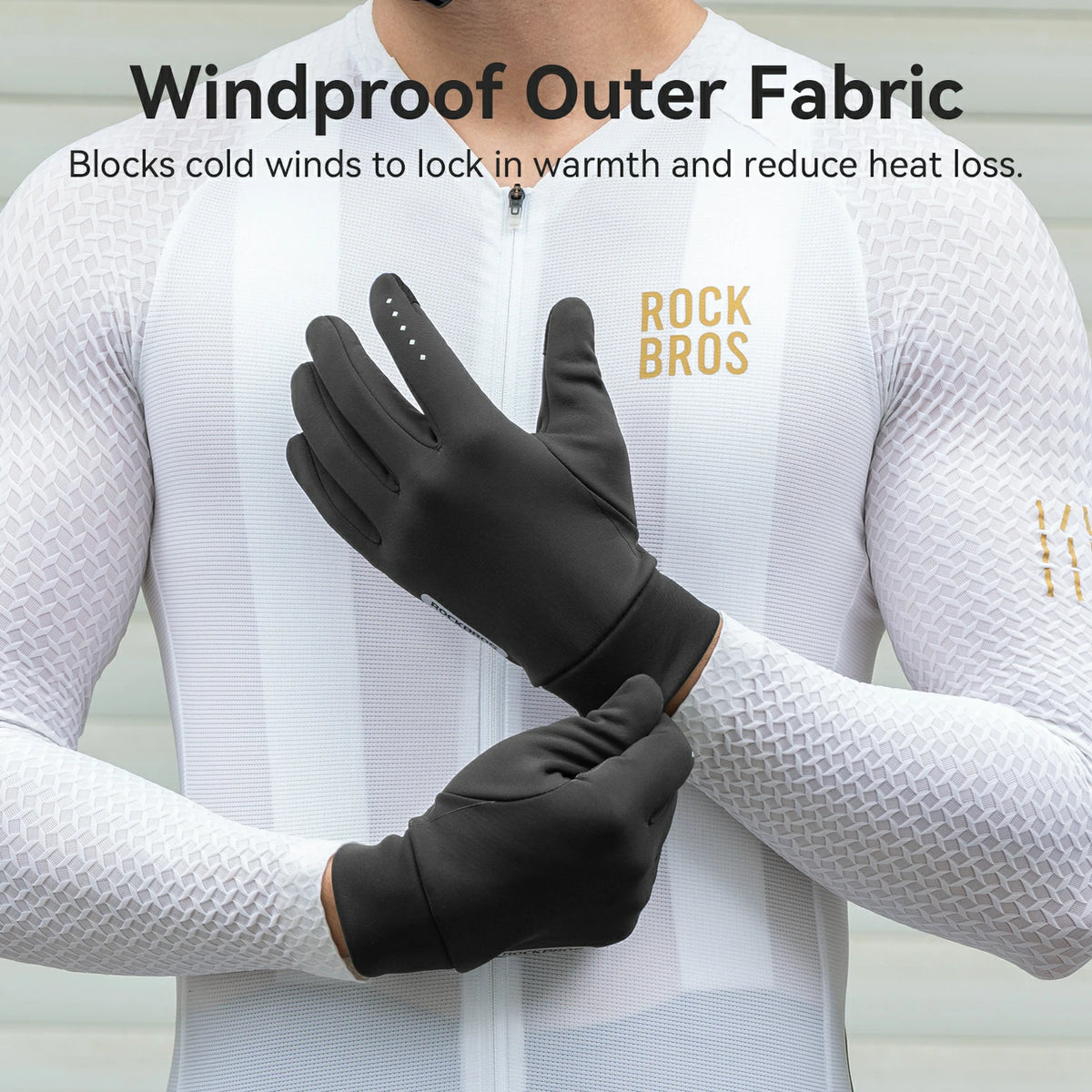 Full-Finger Thermal Cycling Gloves for 41–59°F