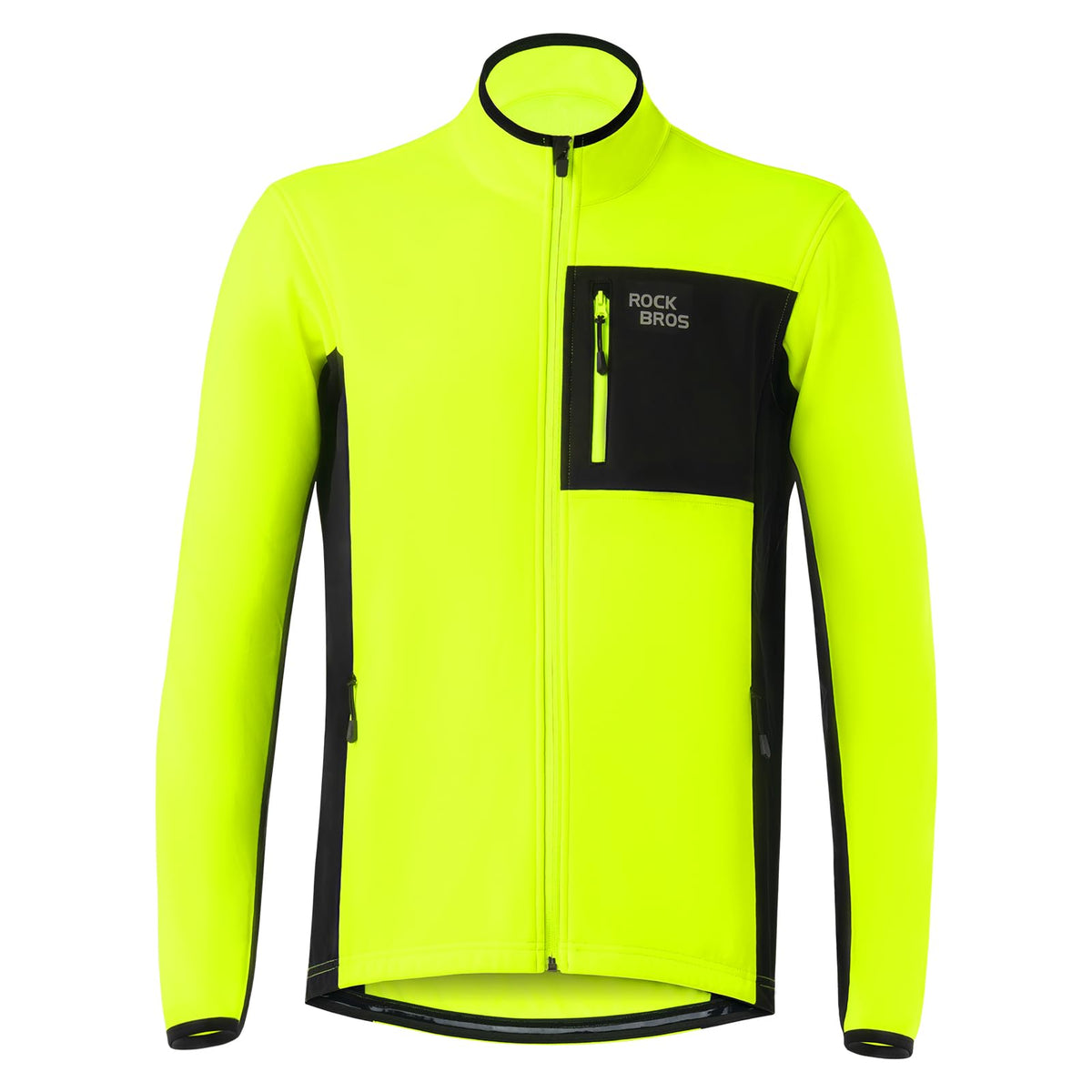 ROCKBROS Chaquetas térmicas de ciclismo Invierno Cálidas Transpirables Cortavientos 3 Bolsillos