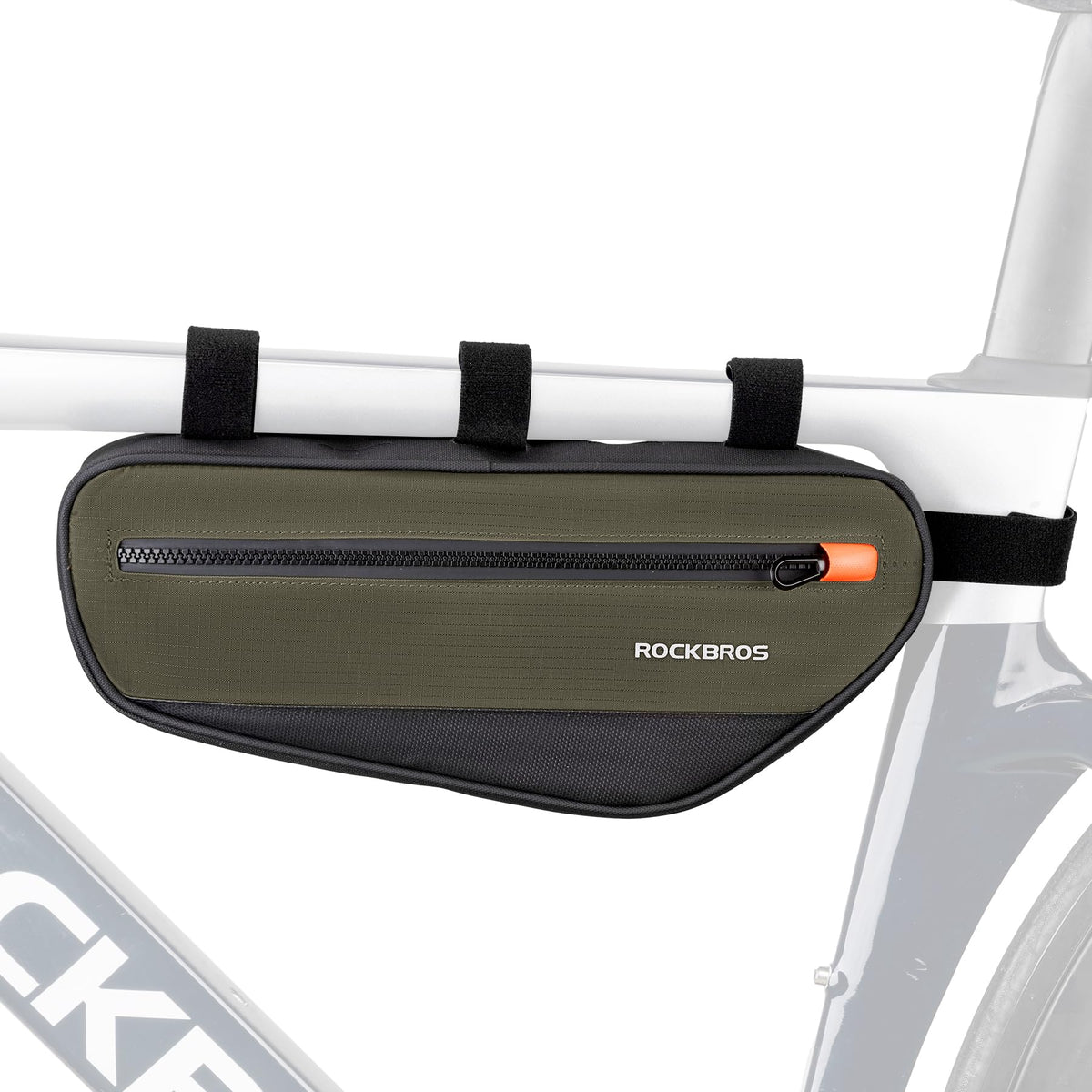 ROCKBROS Bolsa para cuadro de bicicleta, bolsa para manillar de bicicleta, con cremalleras de gran apertura, 1.5 L