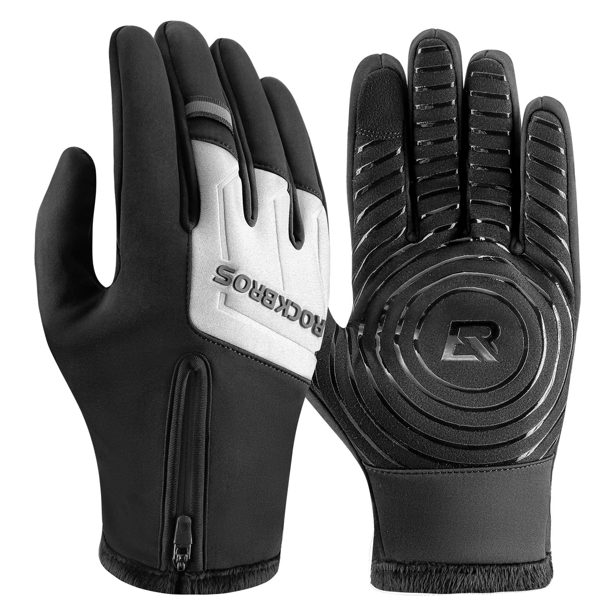Guantes de Nieve Térmicos ROCKBROS de Ciclismo de Invierno para Correr y Esquiar con Pantalla Táctil para Deportes al Aire Libre