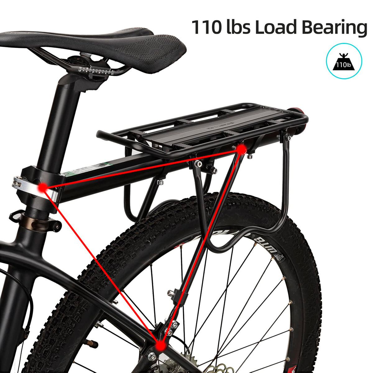 ROCKBROS Bike Cargo Rack Most 165lbs Capacity - ROCKBROS