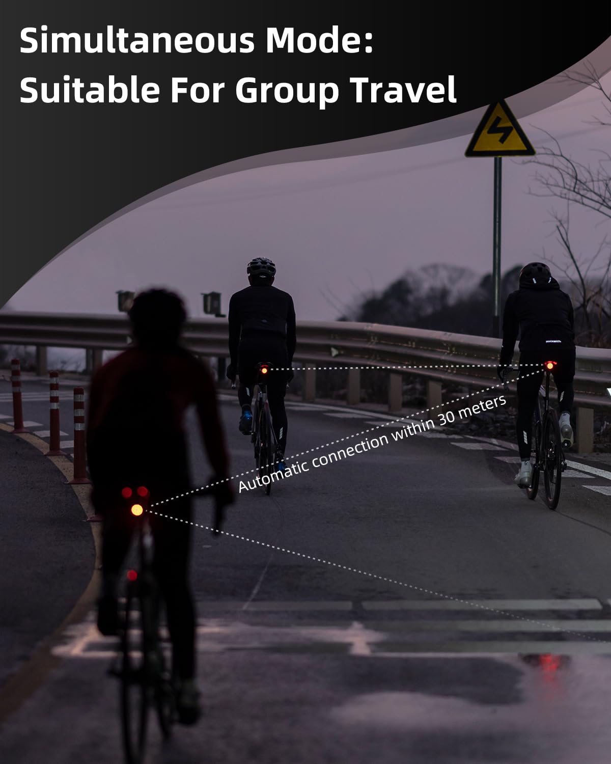 Luz trasera de bicicleta con detección de frenado USB-C