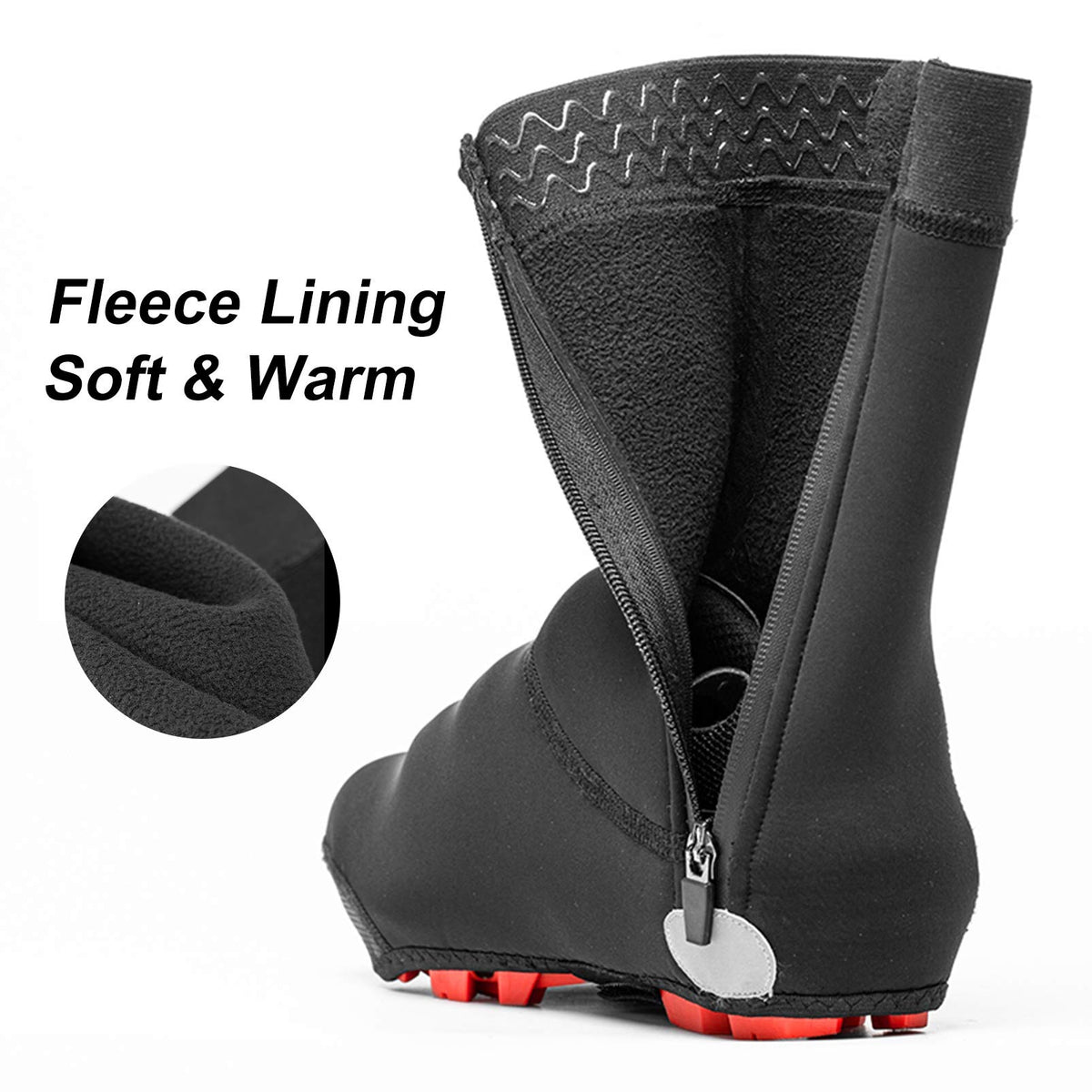 ROCKBROS Warm Windproof Water-Resistant Cycling Shoe Covers - ROCKBROS