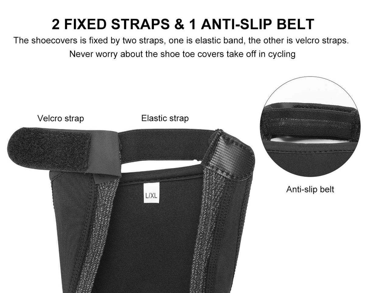 ROCKBROS Thermal Windproof Toe Covers for Cycling Shoes - ROCKBROS