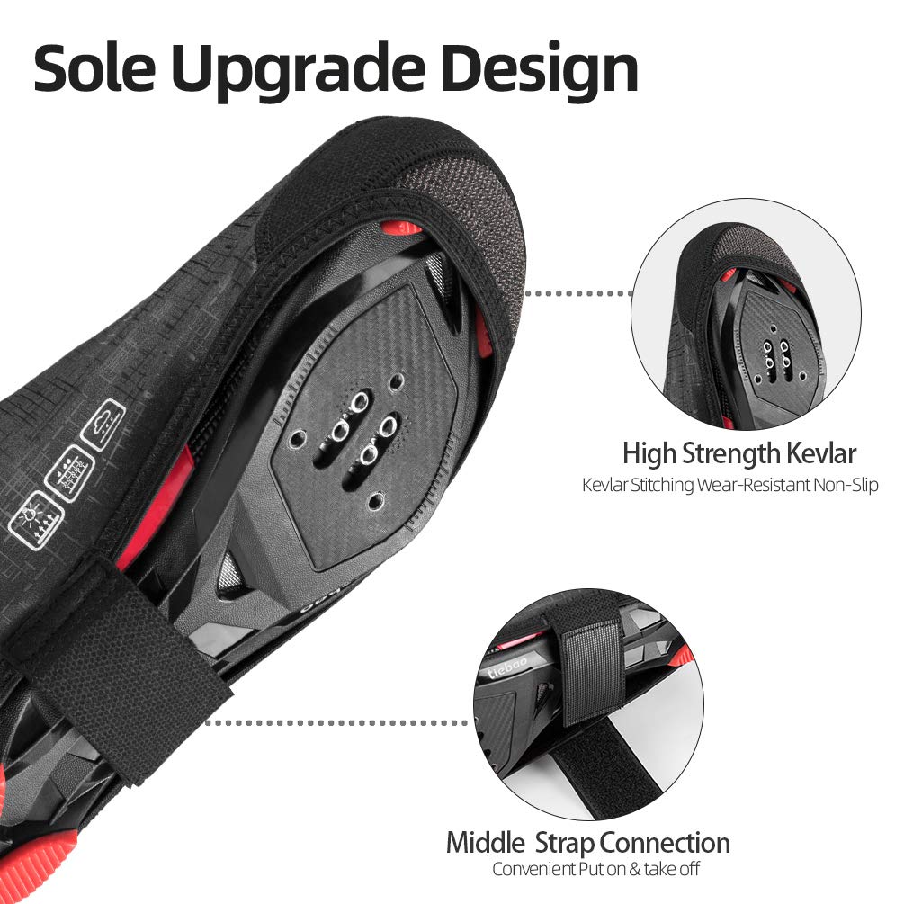 ROCKBROS Thermal Windproof Bike Shoe Covers for Mountain Road - ROCKBROS