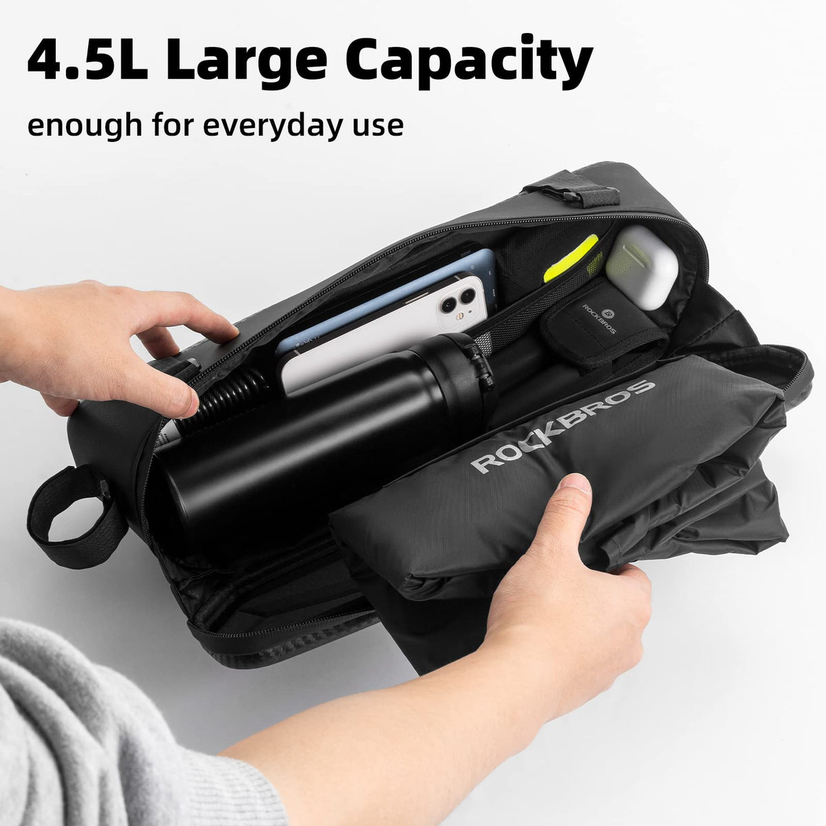 ROCKBROS Bike Frame Bag for Super 73 S2 Hard Shell Bike Bag Waterproof 4.5 L