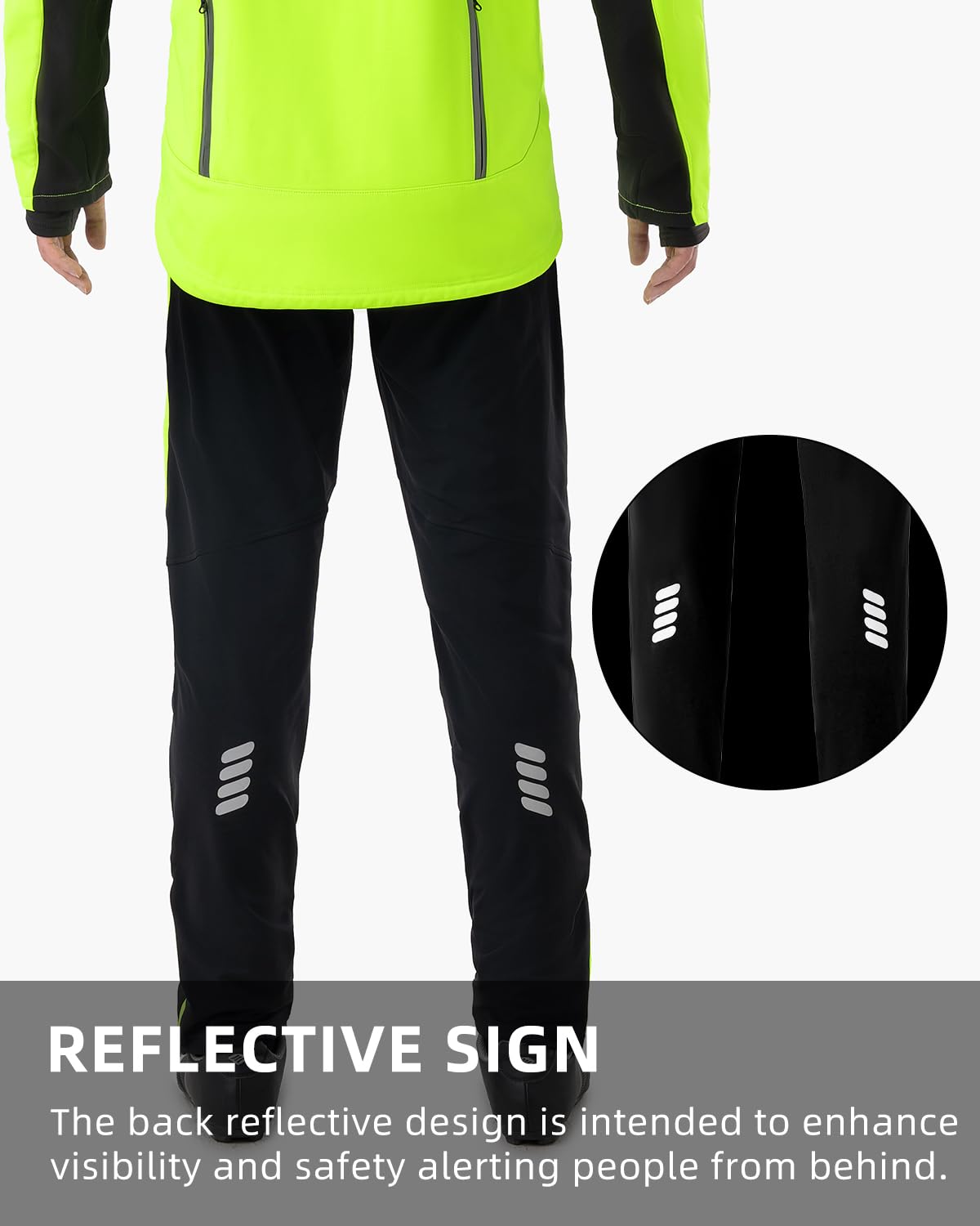 ROCKBROS Men¡¯s Windproof Winter Cycling Pants warmth fleece-lined for outdoor hiking