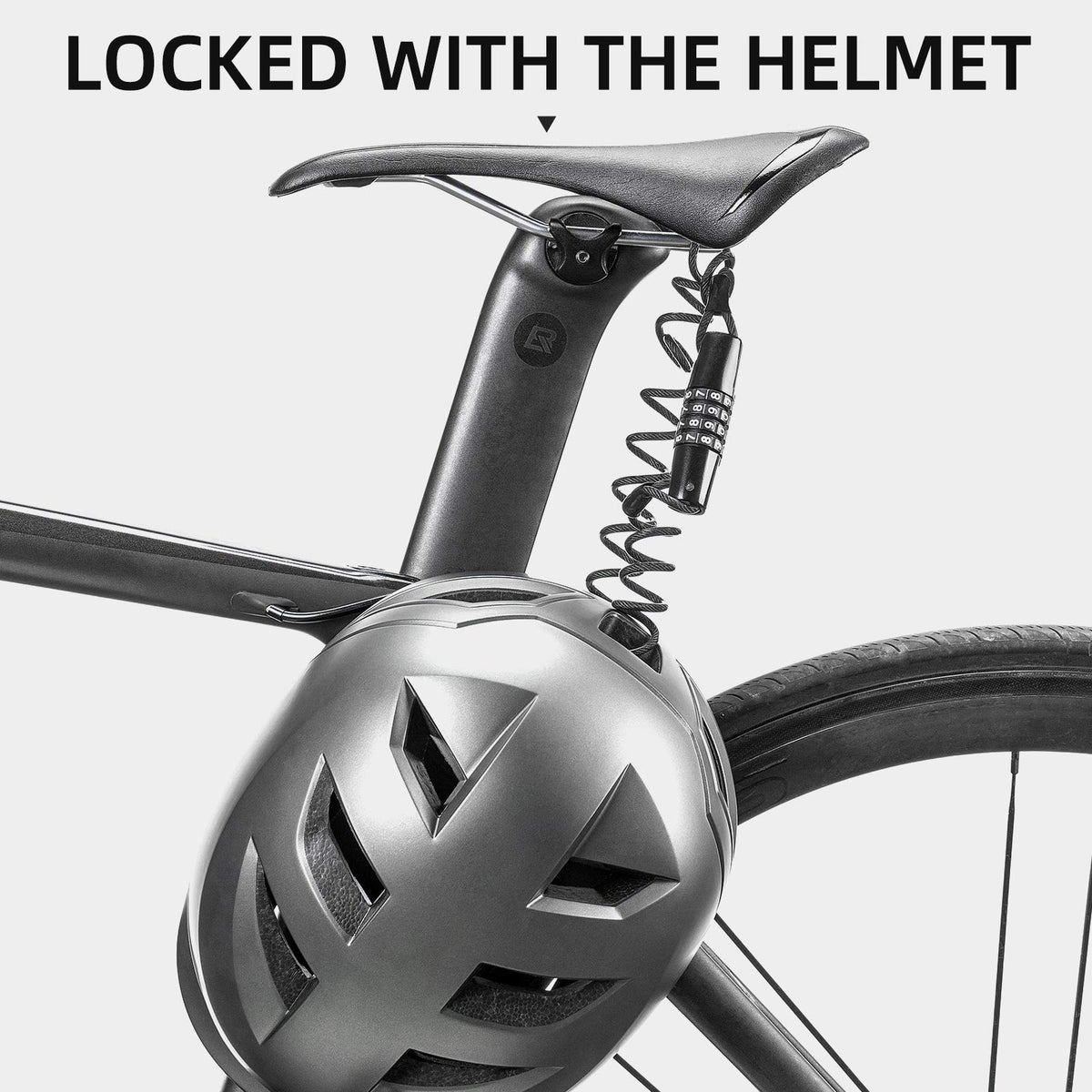 ROCKBROS Retractable Luggage Helmet Lock 4 Digit Little Black, 2Pcs - ROCKBROS