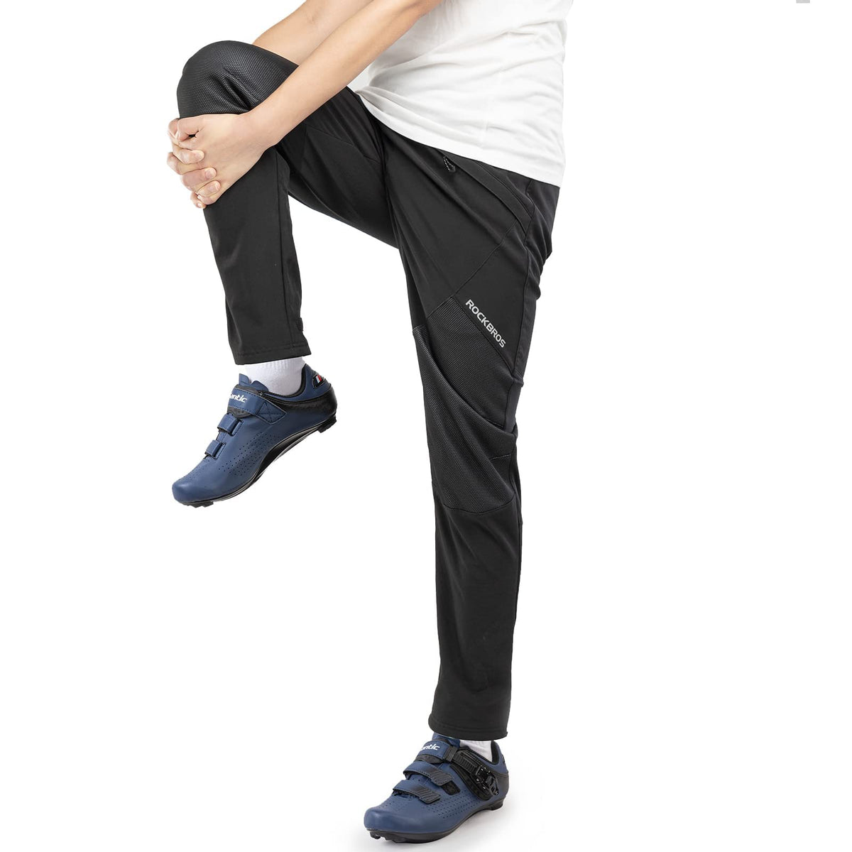 ROCKBROS Winter Cycling Pants for Men Thermal Windproof Mountain Bike Running Pants - ROCKBROS