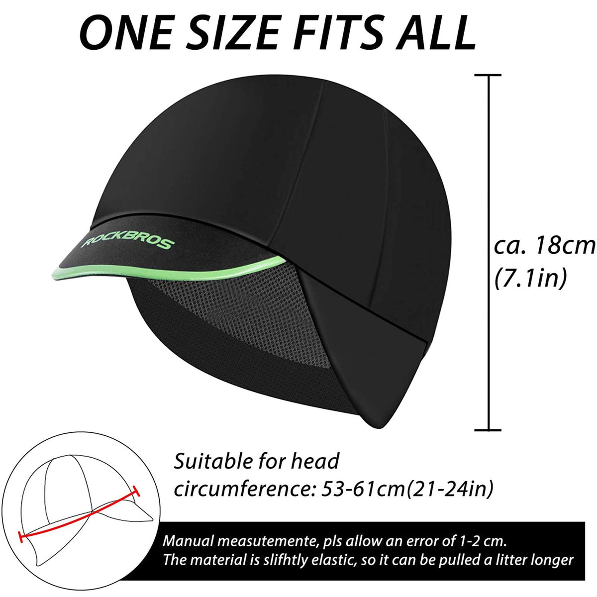 Gorra de ciclismo ROCKBROS para hombre, transpirable, protección solar, forro para casco