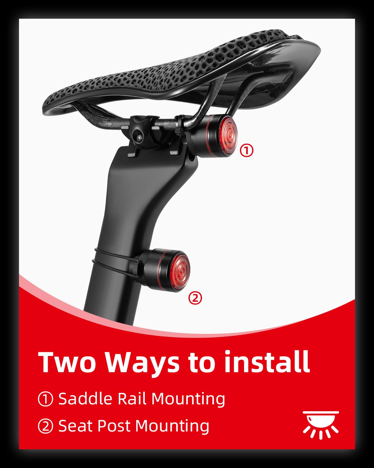 Luz trasera de bicicleta con detección de frenado USB-C