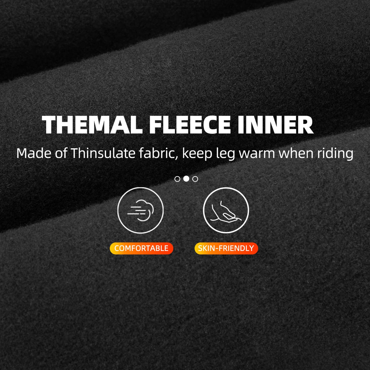 ROCKBROS Thermal Fleece Cycling Running Leg Warmers, Non-Slip Long Leg Sleeves for Winter