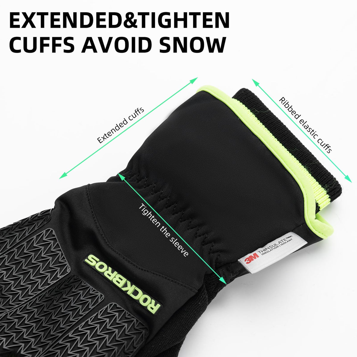 ROCKBROS Winter Cycling Gloves, Windproof Thermal Touchscreen Gloves for Men Women
