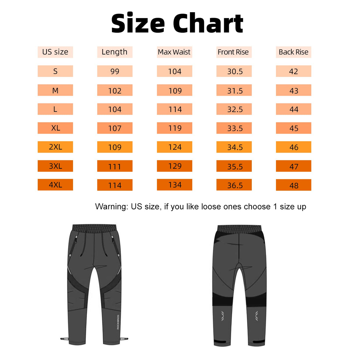 ROCKBROS Winter Cycling Pants for Men Thermal Windproof Mountain Bike Running Pants - ROCKBROS