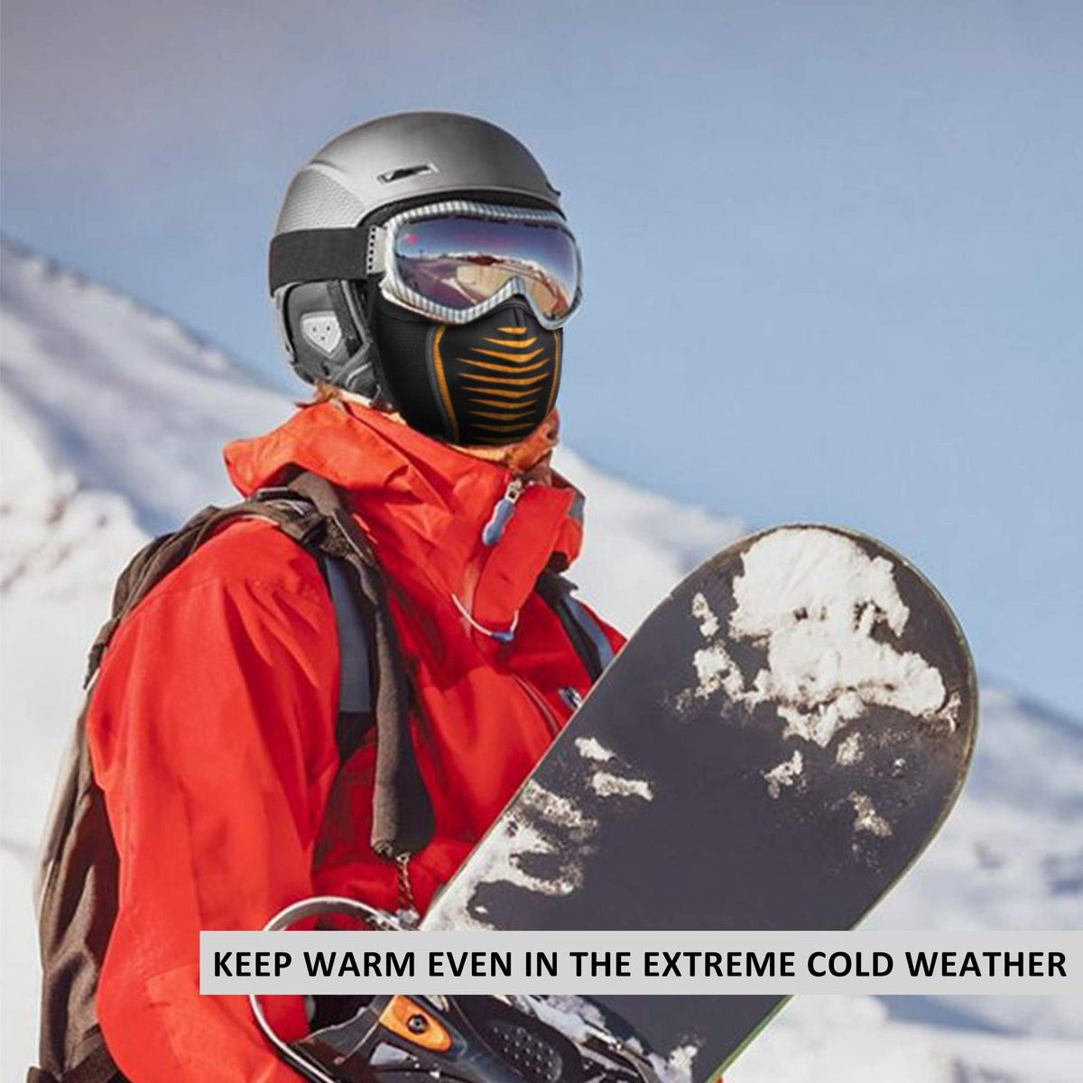Pasamontañas de esquí ROCKBROS, Balaclava de invierno, cortavientos, de forro polar térmico, para cuello
