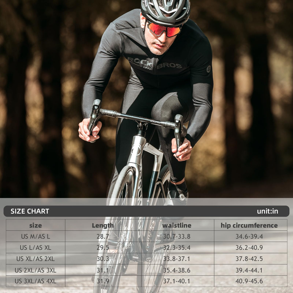 ROCKBROS Men¡¯s Winter Cycling Pants 4D padded, windproof fleece, thermal bike leggings for outdoor riding