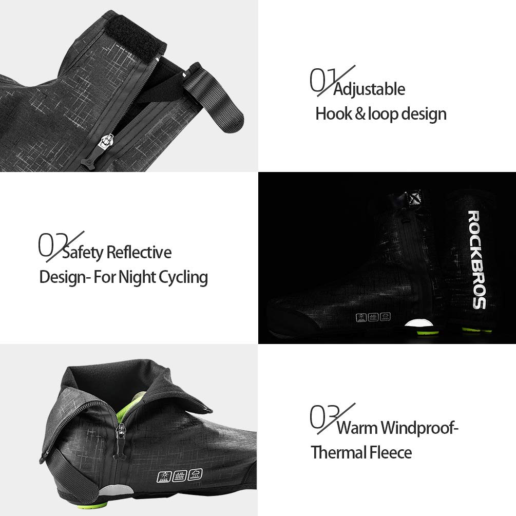 ROCKBROS Thermal Windproof Bike Shoe Covers for Mountain Road - ROCKBROS