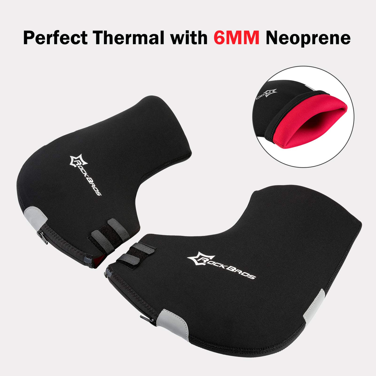 ROCKBROS Winter Bike Handlebar Mittens - Windproof Thermal Pogies for MTB - ROCKBROS