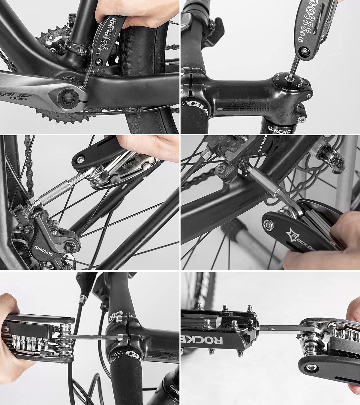 ROCKBROS Bike Foldable Repair Kit 16-in-1 Multi-Function Portable Allen Wrench and Tire Lever - ROCKBROS